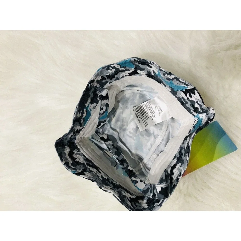 Hurley Toddler Camouflage Bucket Hat Blue Grey White UPF‎ 50+ Sun Protection NEW